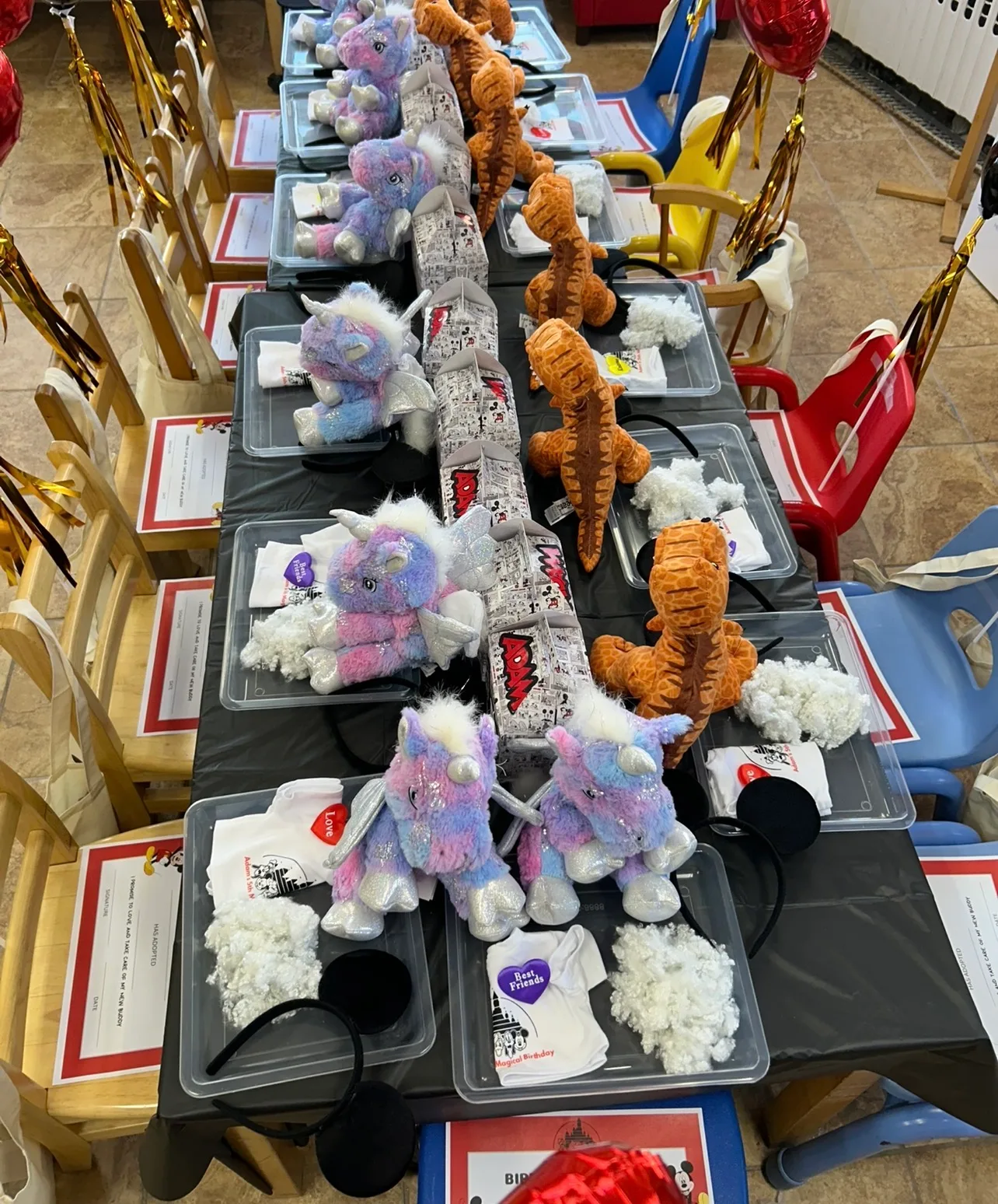 Custom unicorn buddy event with birth certificates